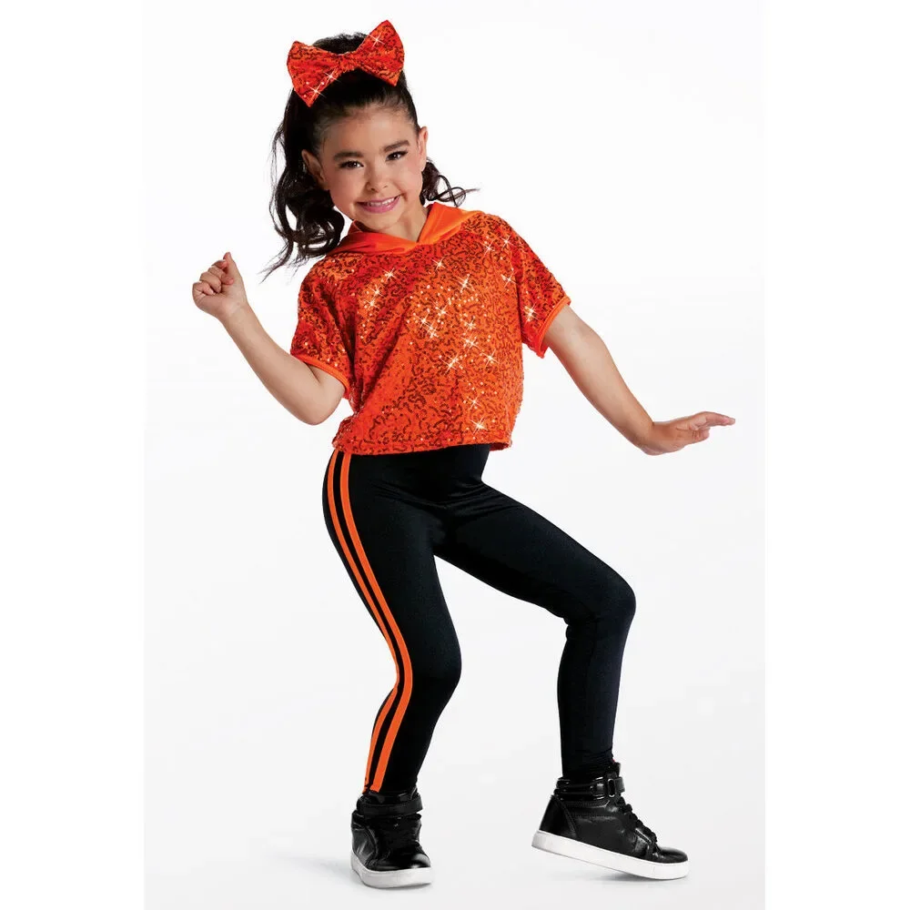 Pre-Owned Dance Costume Hoodie Weissman 14191 XL Child Purple Hip Hop Jazz